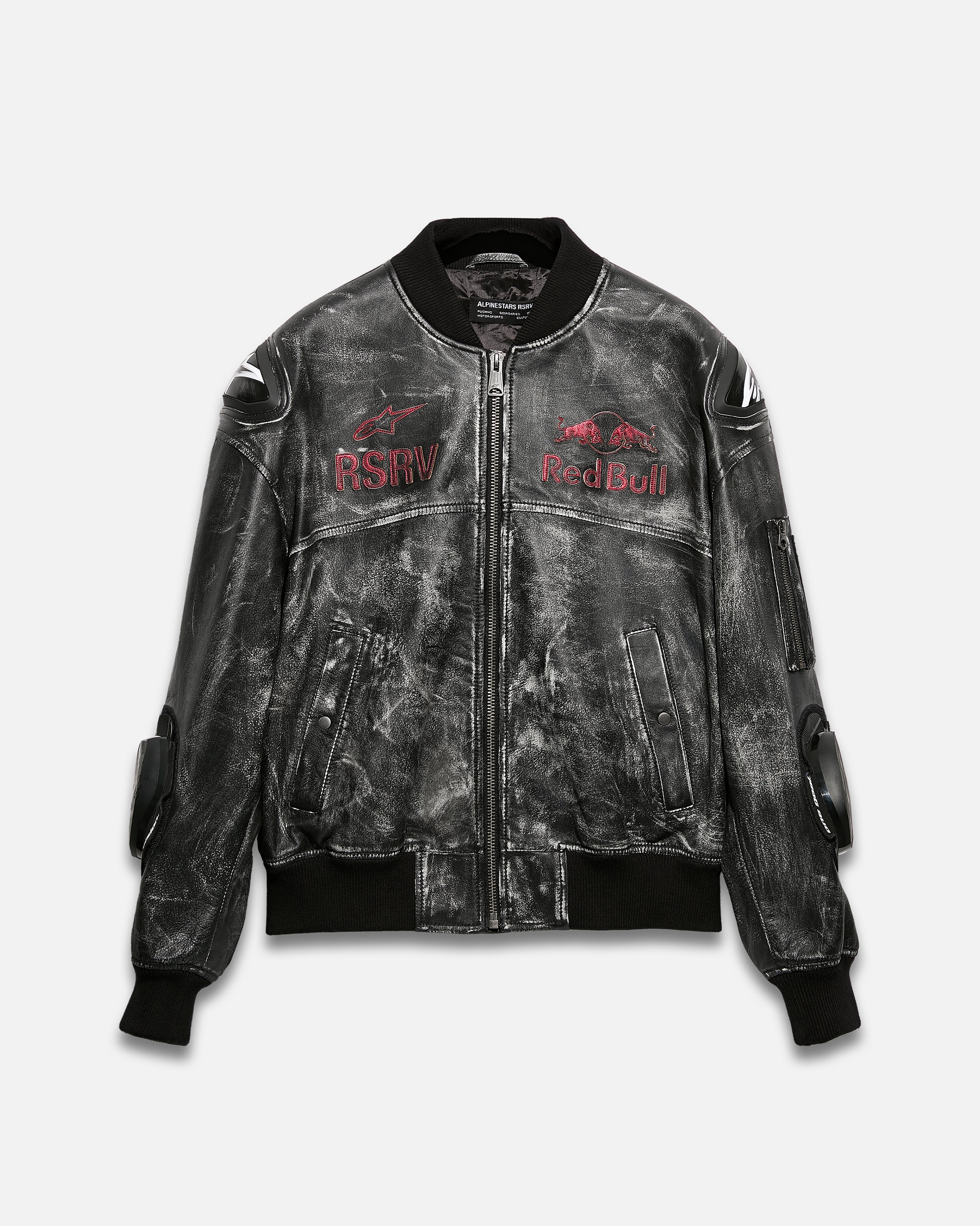 Alpinestars RSRV x Red Bull Distressed Leather Jacket 