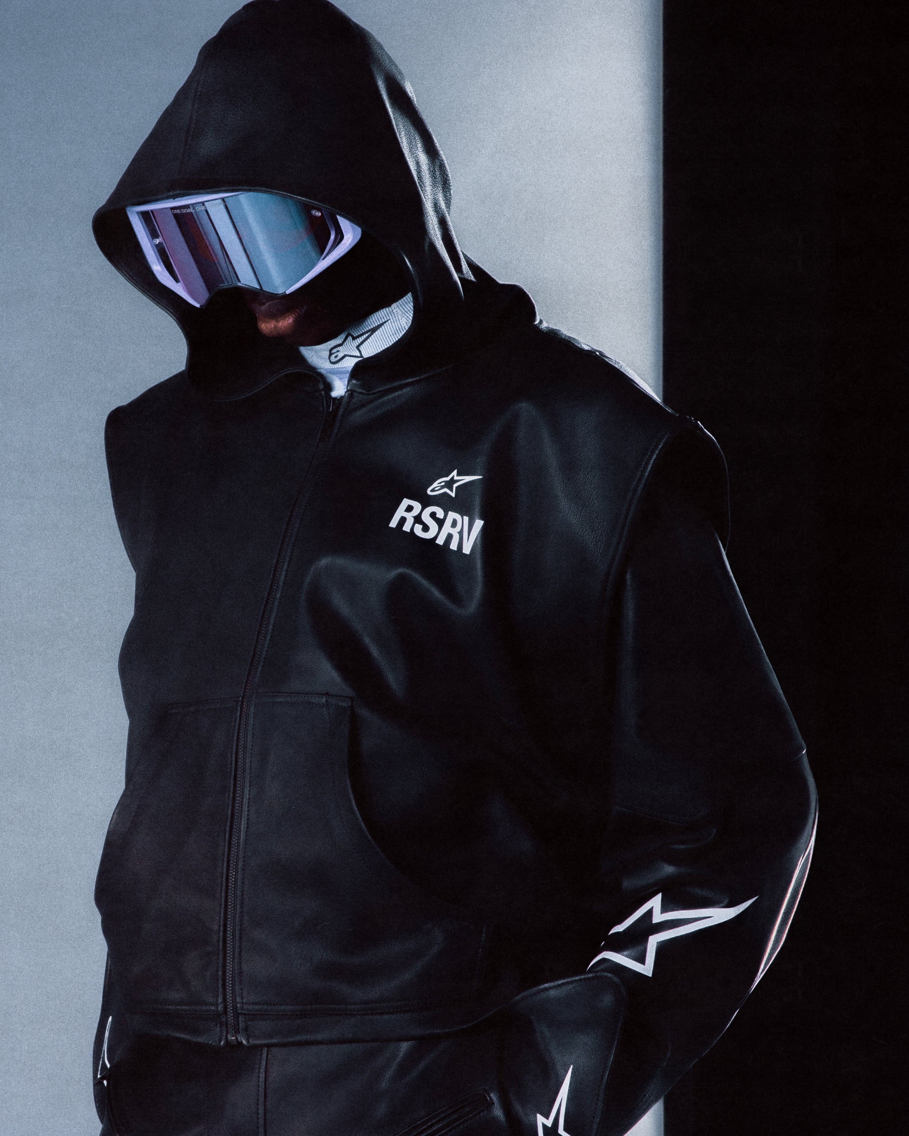 Axis Leather Hoodie